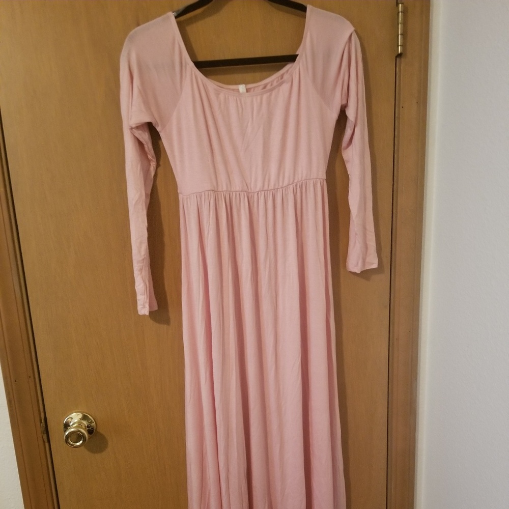 PINK BLUSH MATERNITY DRESS